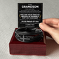 Men's Cross Bracelet - To My Grandson "Believe in Yourself"