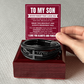 Men's Cross Bracelet - To My Son "Believe in Yourself"