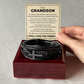 Men's Cross Bracelet - To My Grandson "Have Kindness In Your Heart"
