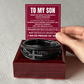Men's Cross Bracelet - To My Son "Believe In Yourself"