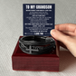 Men's Cross Bracelet - To My Grandson "Never Forget How Much I Love You"