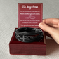 Men's Cross Bracelet - To My Son “Life Is Tough, But So Are You”