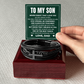 Men's Cross Bracelet - To My Son "Stay Strong, Be Confident"