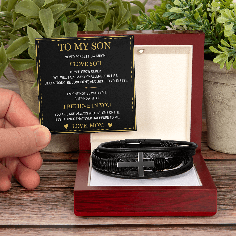 To My Son - Men's Cross Bracelet