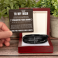 Men's Cross Bracelet - To My Man "Straighten Your Crown"
