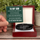 Men's Cross Bracelet - To My Son "Never Doubt Your Worth"
