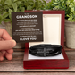 Men's Cross Bracelet - To My Grandson "I'm Always Here For You"