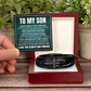 Men's Cross Bracelet - To My Son "Always Keep Me In Your Heart"