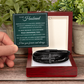 Men's Cross Bracelet - To My Husband "My Love For You Will Never End"