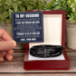 Men's Cross Bracelet - To My Husband "I Promise To Be By Your Side"