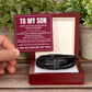 Men's Cross Bracelet - To My Son "Believe In Yourself"