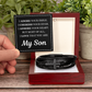 Men's Cross Bracelet - To My Son "I Adore Your Smile"
