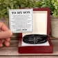 Men's Cross Bracelet - To My Son "I Am So Proud of You"