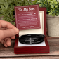 To My Son Men's Cross Bracelet -"I'm Proud of You"