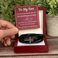 Men's Cross Bracelet - To My Son “Life Is Tough, But So Are You”