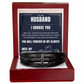 Men's Cross Bracelet - To My Husband "You Will Forever Be My Always"