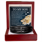 To My Son Men's Cross Bracelet - "Never Forget I Love You"
