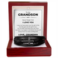 Men's Cross Bracelet - To My Grandson "I Love You"