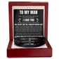 Men's Cross Bracelet - To My Man "I Love You"