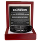 Men's Cross Bracelet - To My Dearest Grandson "I'll Love You For The Rest of Mine"