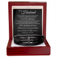 Men's Cross Bracelet - To My Husband "I cant' Live Without You"