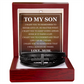Cross Bracelet - To My Son "Never Give Up"