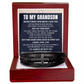 Men's Cross Bracelet - To My Grandson "Never Forget How Much I Love You"