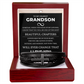 Men's Cross Bracelet - To My Dearest Grandson "Beautiful Chapters"