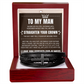 Men's Cross Bracelet - To My Man "Straighten Your Crown"