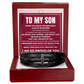 Men's Cross Bracelet - To My Son "Believe In Yourself"