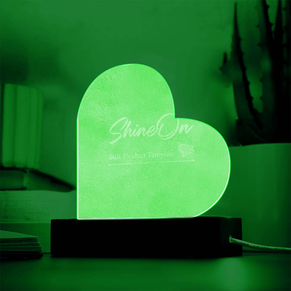 Engraved Acrylic Heart Plaque