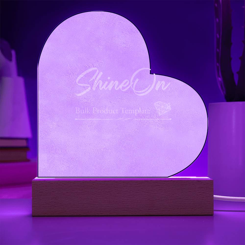 Engraved Acrylic Heart Plaque