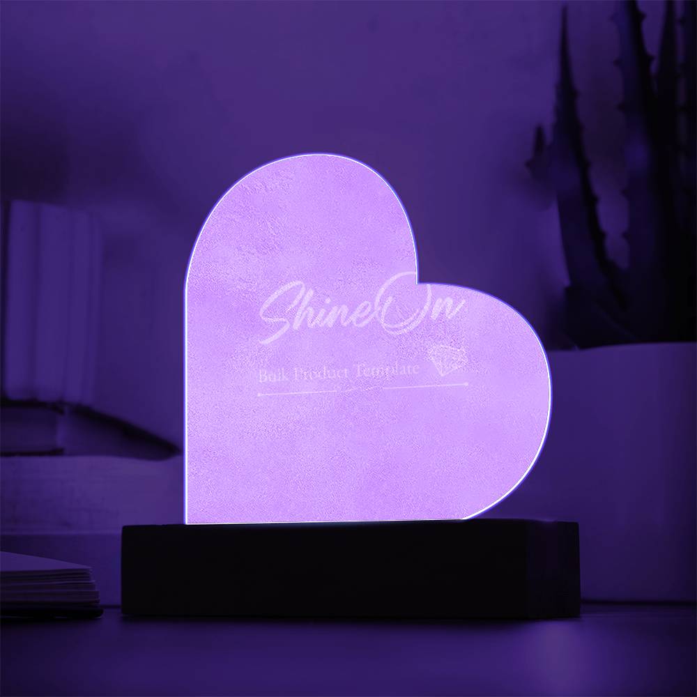 Engraved Acrylic Heart Plaque