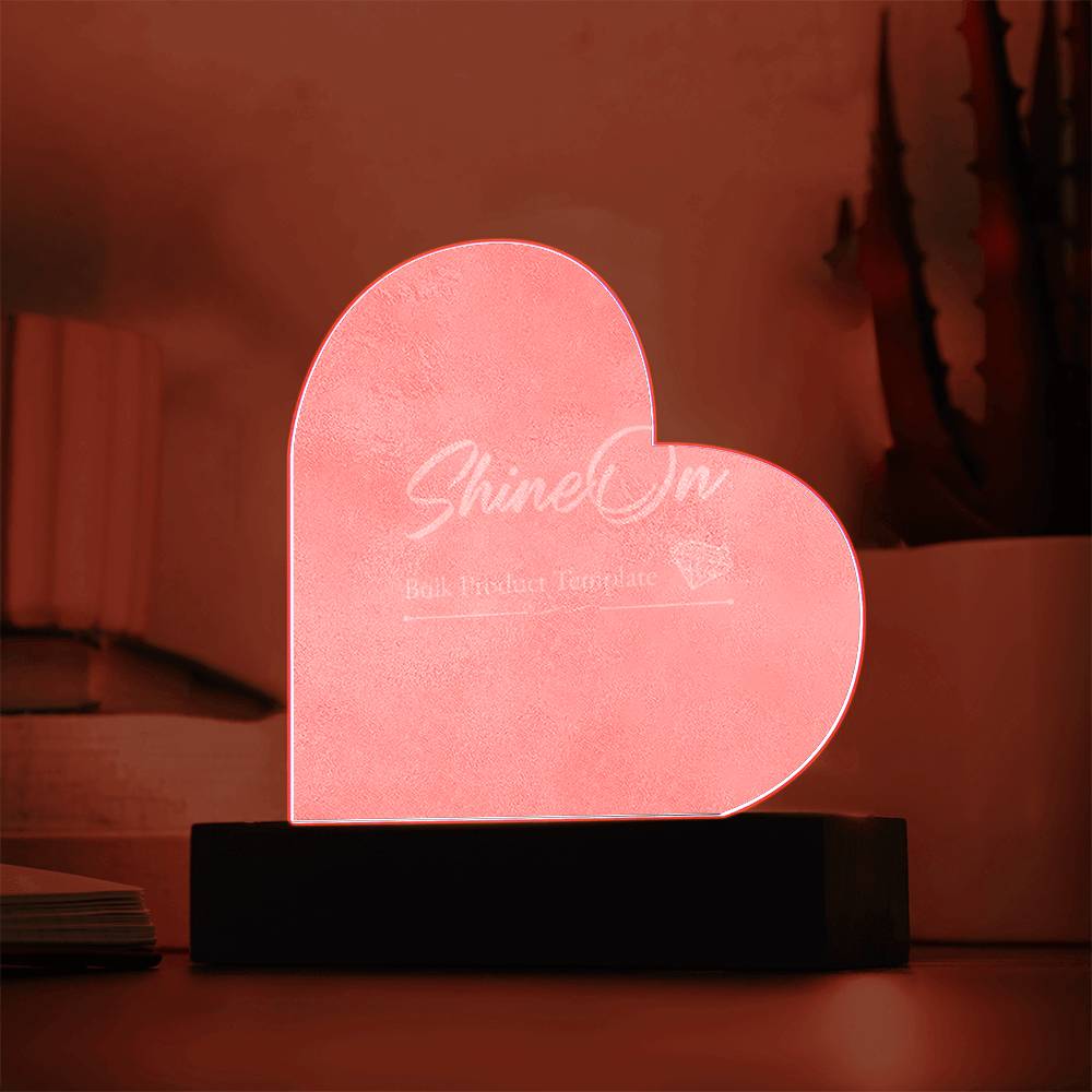 Engraved Acrylic Heart Plaque