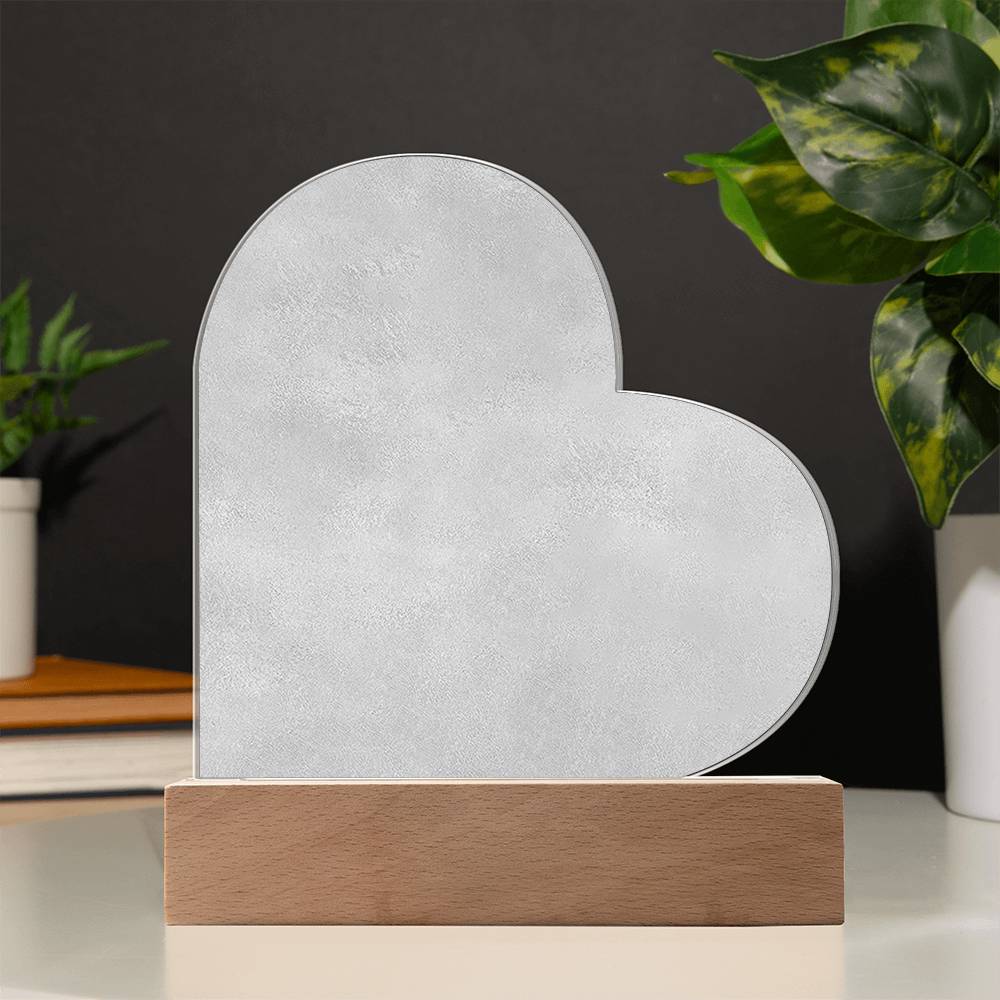 Engraved Acrylic Heart Plaque