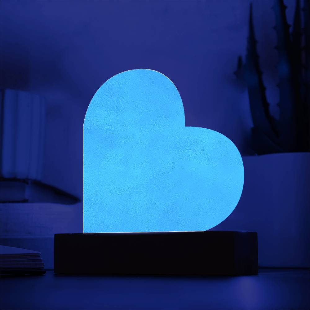 Engraved Acrylic Heart Plaque