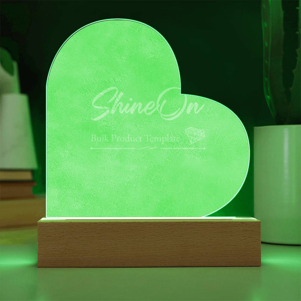 Engraved Acrylic Heart Plaque