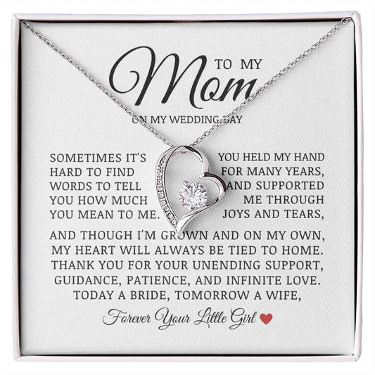 To My Mom On My Wedding Day, Forever Love Necklace