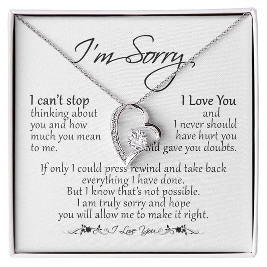 I'm Sorry Gift, Forever Heart Necklace
