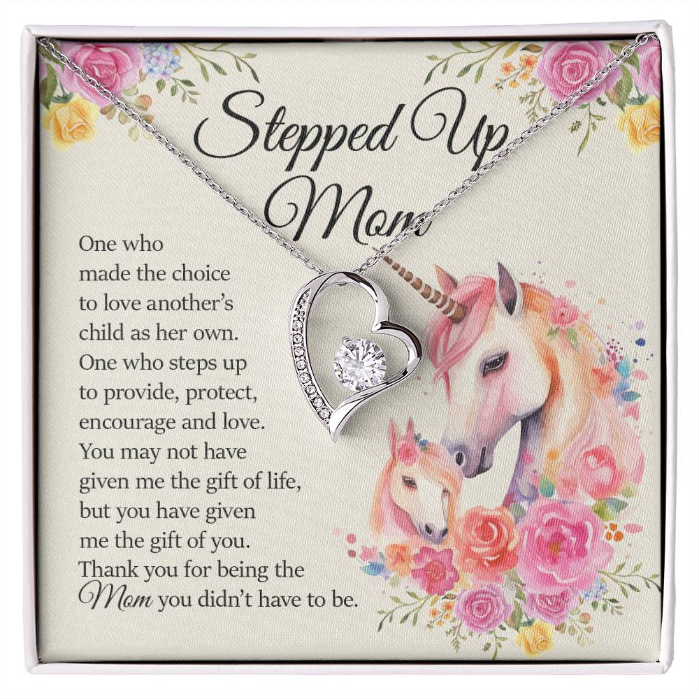 Stepped Up Mom, Forever Heart Necklace