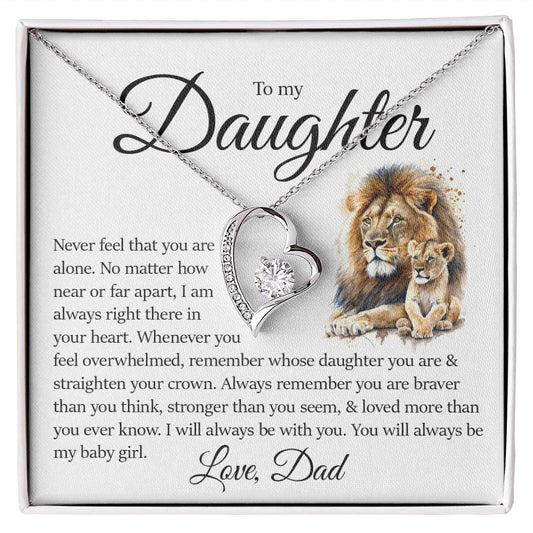 Forever Heart Necklace, Daughter Gift