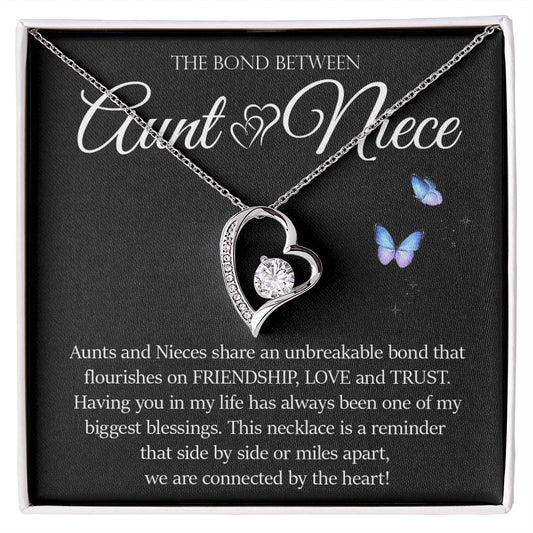 Forever Heart Necklace, Aunt and Niece Gift