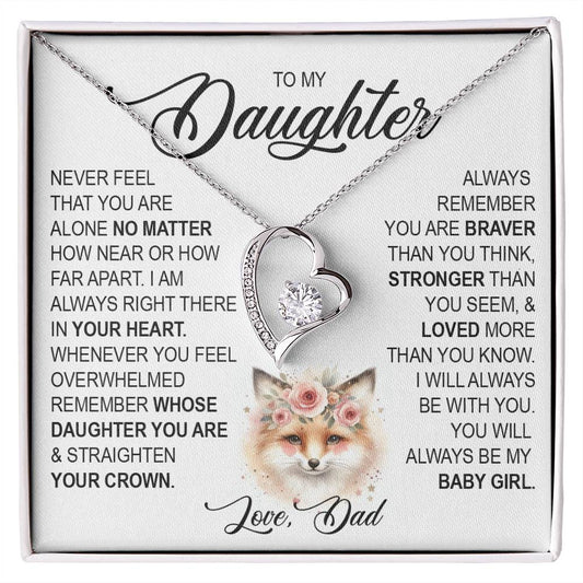 Forever Heart Necklace, Daughter Gift