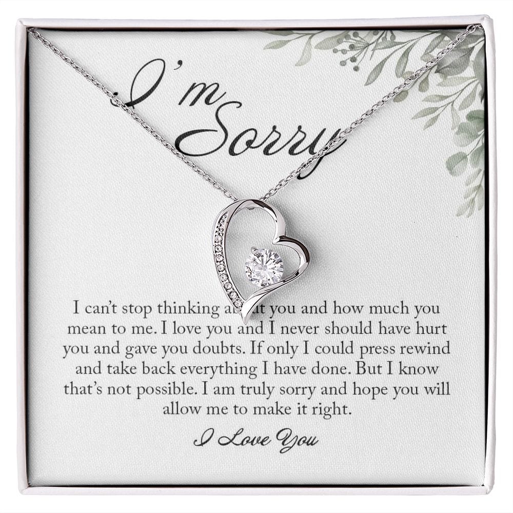 I'm Sorry Gift, Forever Heart Necklace