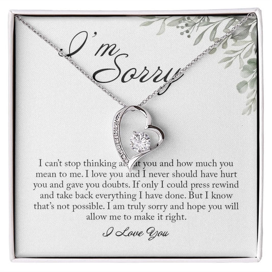 I'm Sorry Gift, Forever Heart Necklace