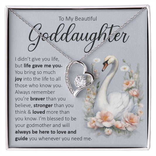 Forever Heart Necklace, Goddaughter Gift