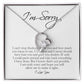 I'm Sorry Card, Forever Heart Necklace
