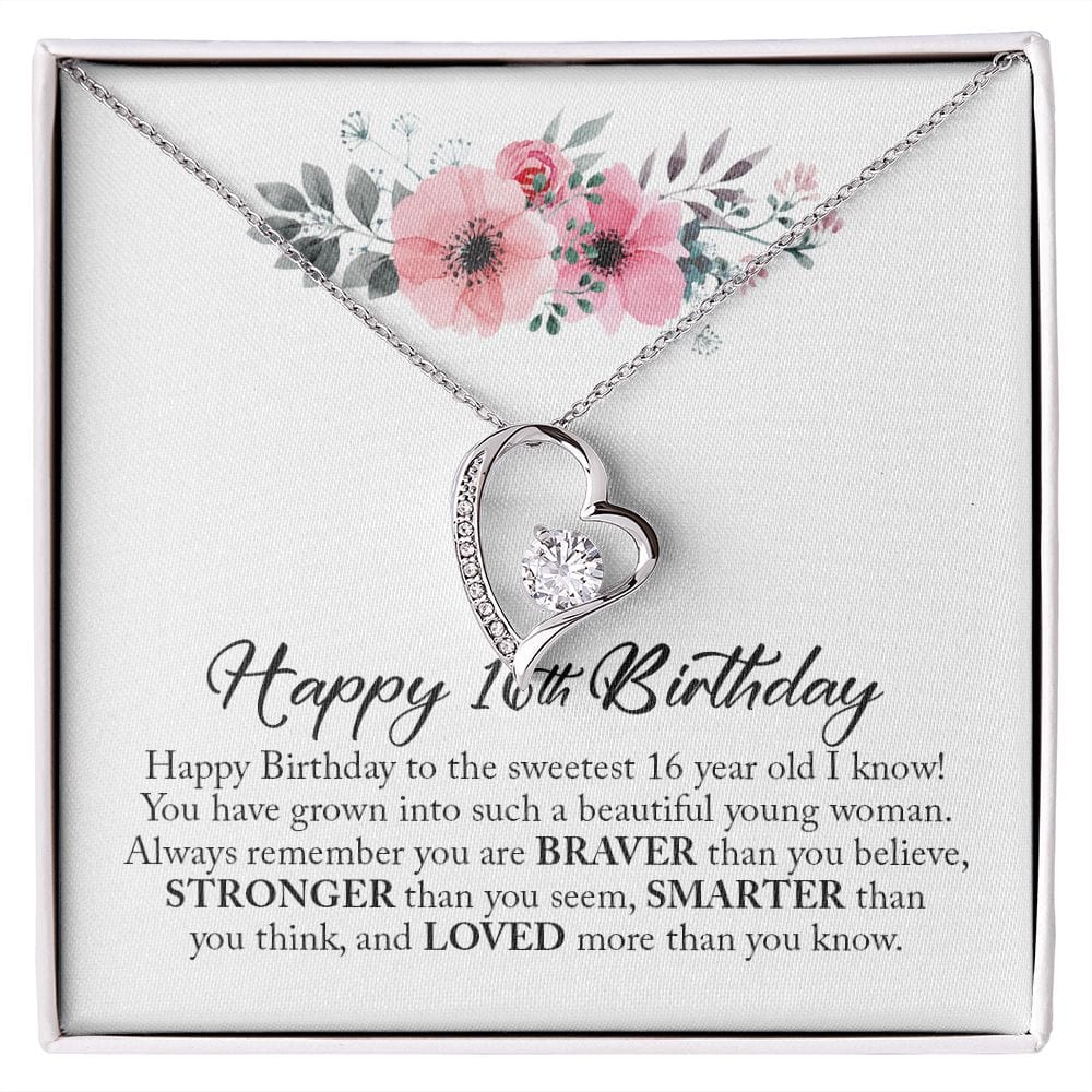 Happy 16th Birthday, Forever Heart Necklace