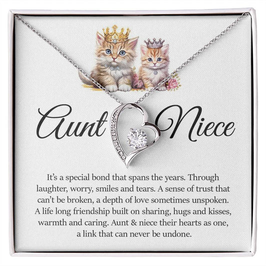 Forever Heart Necklace, Aunt and Niece Gift