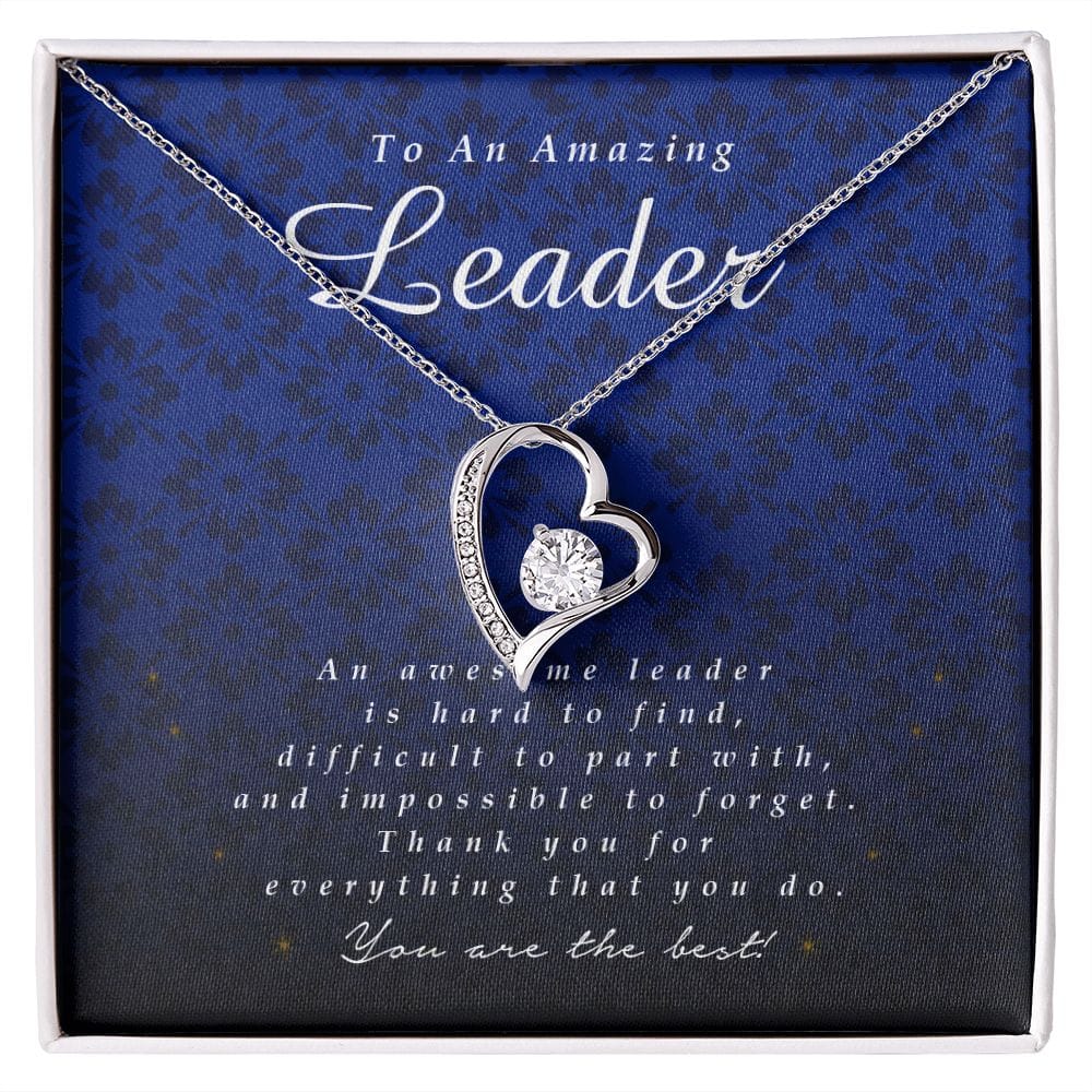 To an Amazing Leader Gift, Forever Heart Necklace